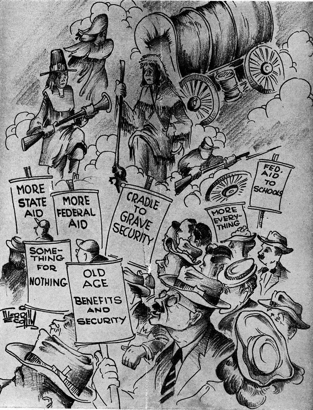 Federal and State Ad Political Cartoon